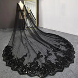 The Black Swan Lace Veil